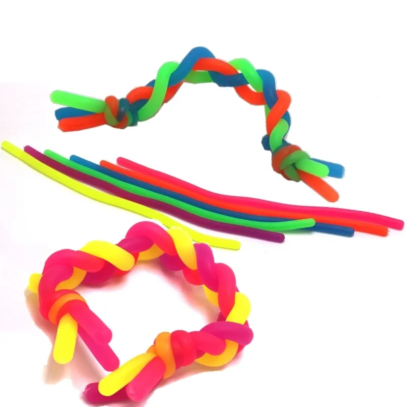 Flexible Stress Relief Rope Noodle Ropes Sensory Toy For Kids To