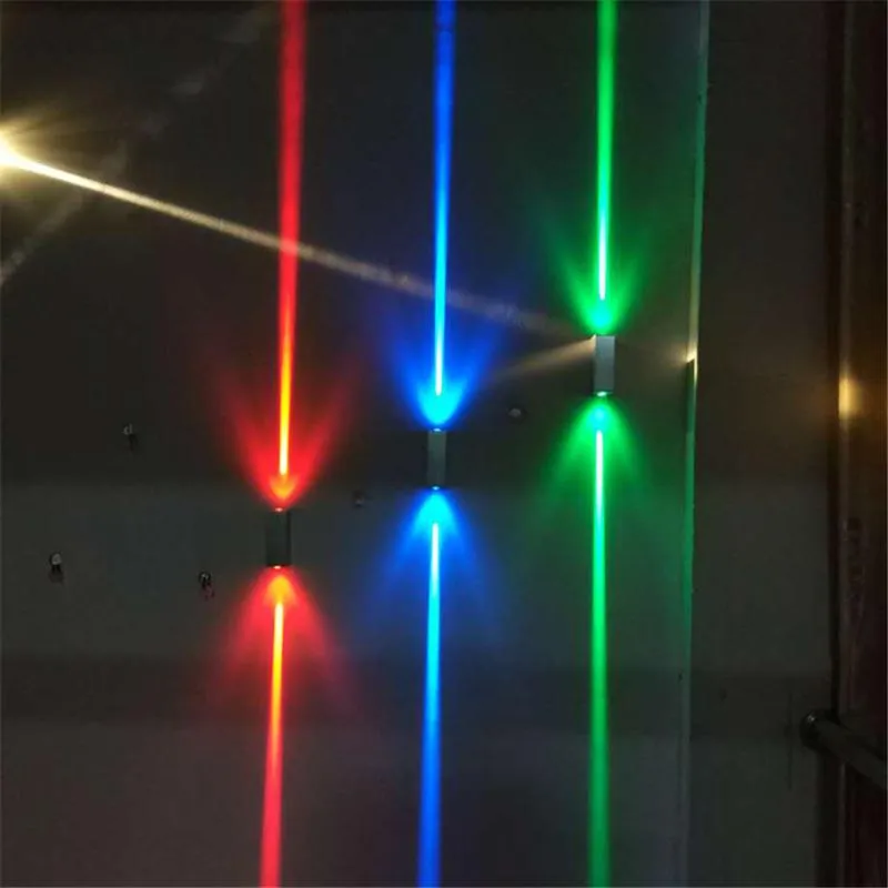 Vägglampa 6W Färg LED Ljus Spiral Effekt för Disco Bar Club Living Room Home Path Corridor Dekoration
