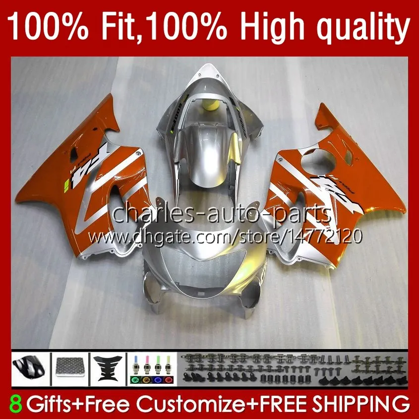 Инъекция кузова для Honda CBR600F4i CBR600 F4i 04 05 2006 2007 Комплект 55NO.211 CBR Silver Orange 600F4i 600 F4i FS CC F4 I 2004 2005 06 07 600CC CBR600FS 04-07 OEM FACKING