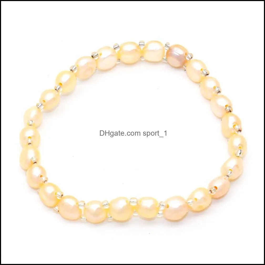 Natural freshwater pearl bracelet 70pcs5-7mm small pearl composition surprise gift for mother