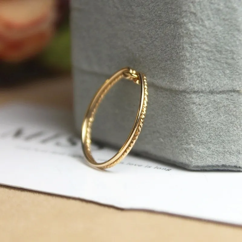 Real 14K Filled Gold Jewelry Handmade Knuckle Mujer Bague Femme Minimalismo Boho Anelli per le donne