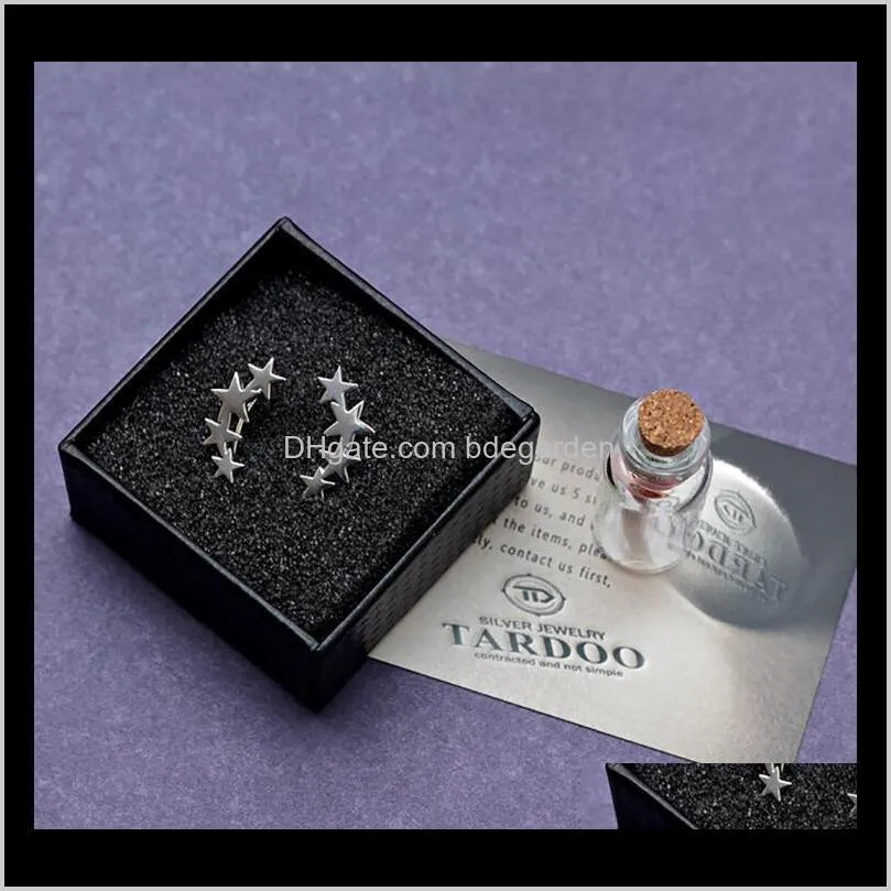jewelry Brand Fine Jewelry S925 sterling silver earrings for women Four Stars Modeling Charming Stud Earrings