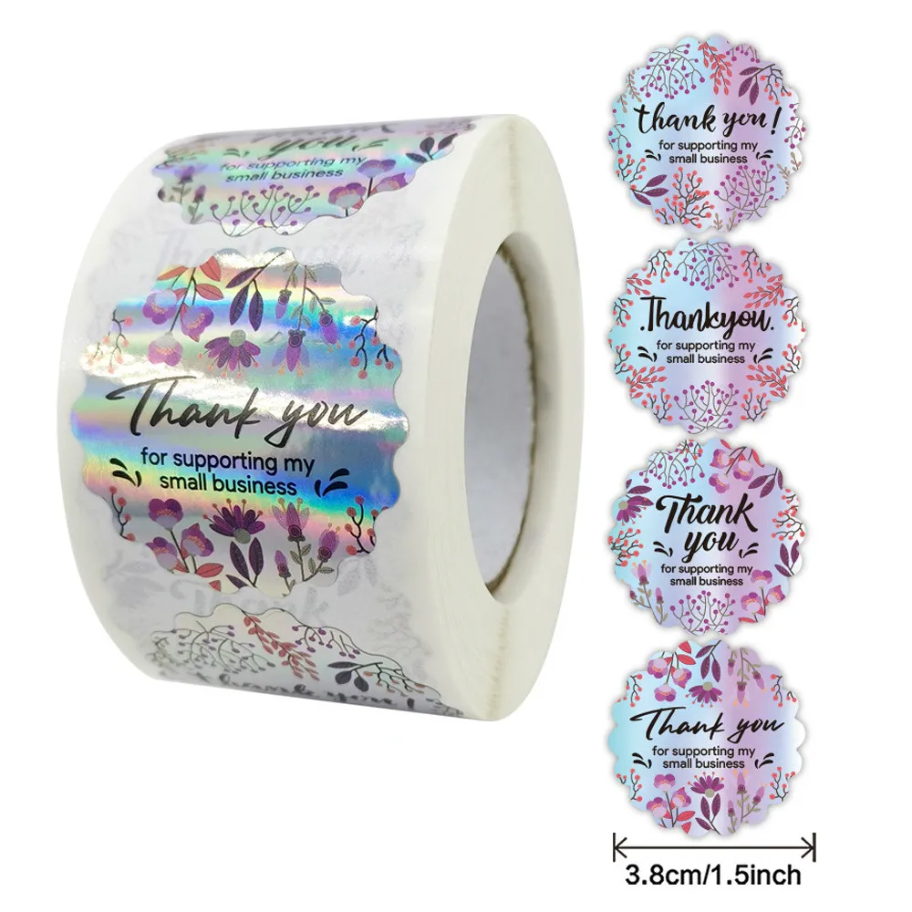 PartyMommy 30 Happy Birthday Floral Envelope Seals – 1.5 Inch Round Labels Stickers – Multi-Color
