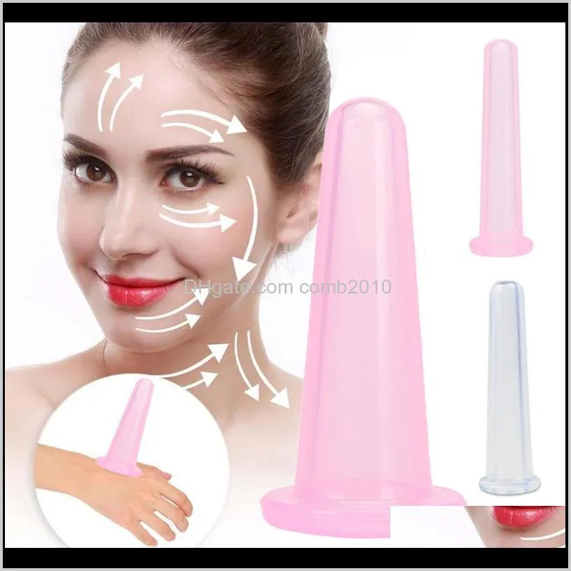 2 sztuk / zestaw Sily Słoik Próżnia Cup Puszki do Ciała Neck Massager Masager Mas Ssania Anti Cellulit Cups Zestaw narzędzi opieki zdrowotnej Beauty