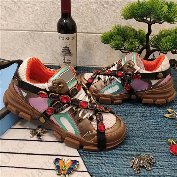 Removable Crystal Luxury Casual Sneakers Fashion Mens Womens 2024 Trainers Suede Leather Green Blue Lace Up Breathable Comfortable Outdoor Casual Shoes From Ajfactory 62.24 DHgate.Com