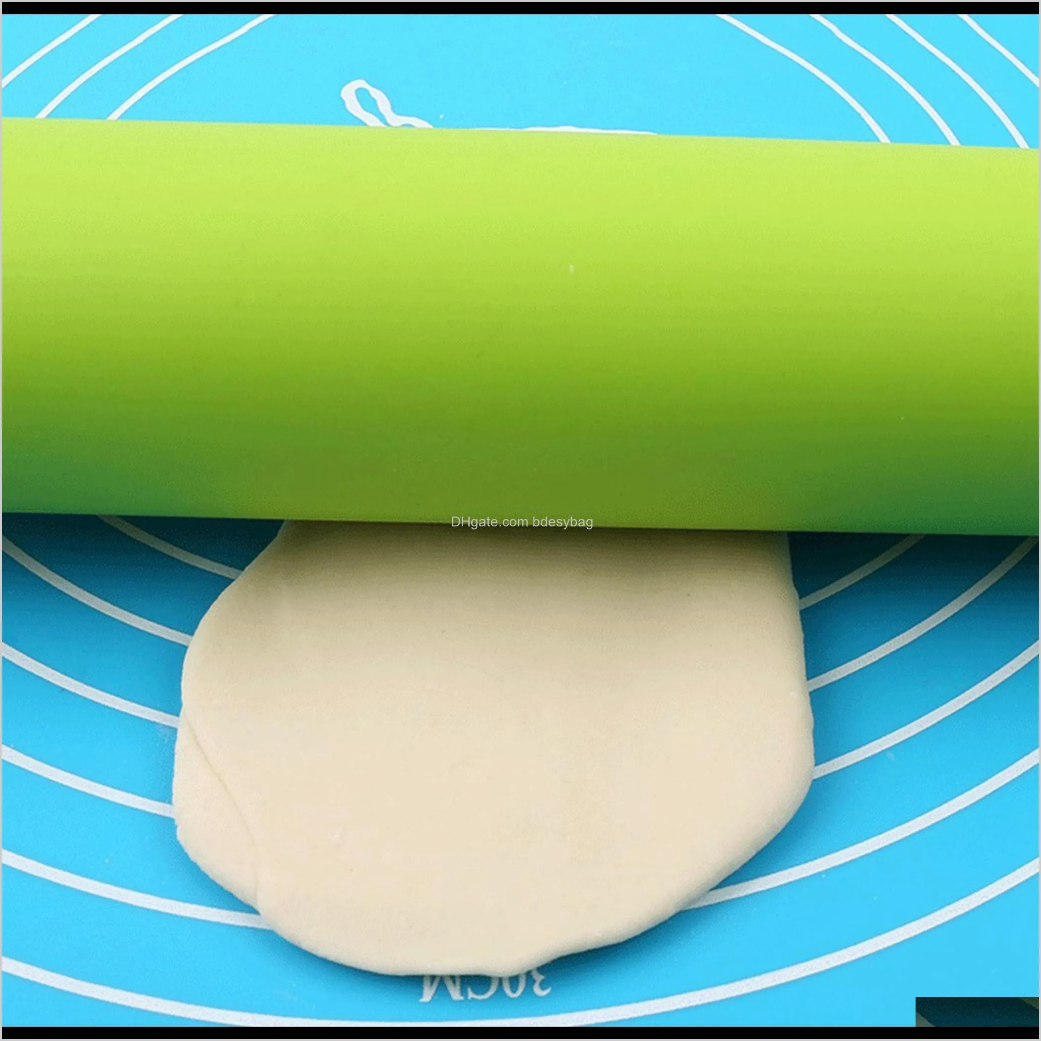 3in1 set silicone dough rolling pin non stick pastry tool plastic handle baking kitchen cookie tool