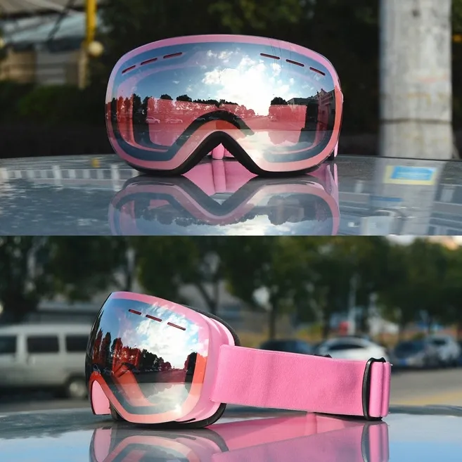 Ski Goggles for Children Adult Male and female large spherical double-layer Myopic fog-proof windproof snow goggle