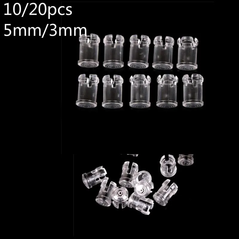 ランプカバーシェード10 / 20pcs 3mm 5mm透明プラスチックLED発光ダイオードランプシェードプロテクター