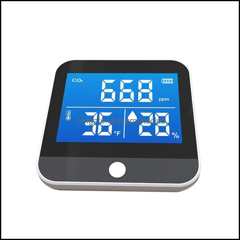 Mats & Pads 3 In 1Air Quality Analyzer Digital CO2 PM2.5 Temperature Humidity Detector Monitor Desktop Home Indoor Outdoor