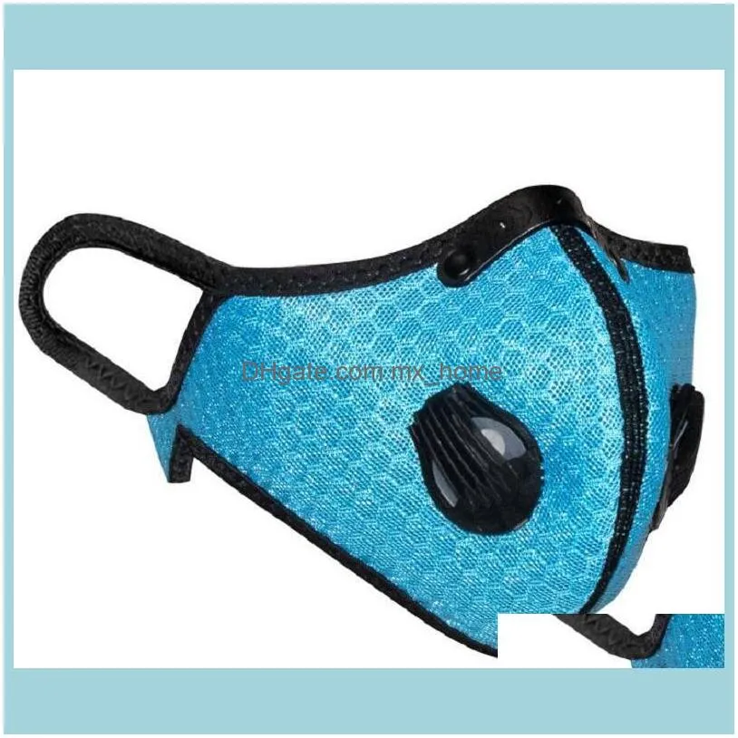 Cycling Masks PM2.5 Anti Dust Outdoor Sport Masks Activated Carbon Filter Washable Protective Mask Anti-Pollution Cycling Face Masks