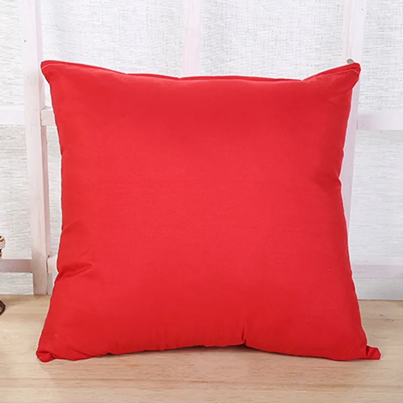 Solid color throw pillowcase Pull Plush Sofa backrest pillowslip 45*45cm Soft healthy cushion pillow cover with zipper candy colors cases