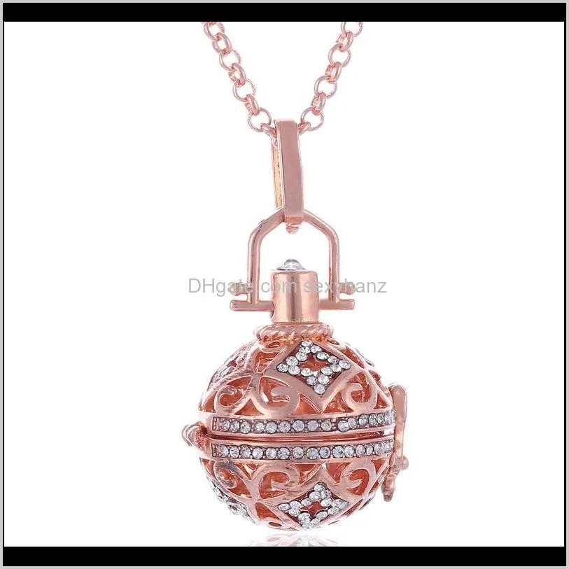 Aromatherapy Locket Pendant Women Gold White K Rose Gold Diffuser Aromatherapy Pendant Perfume Diffuser Lockets 3 Colors