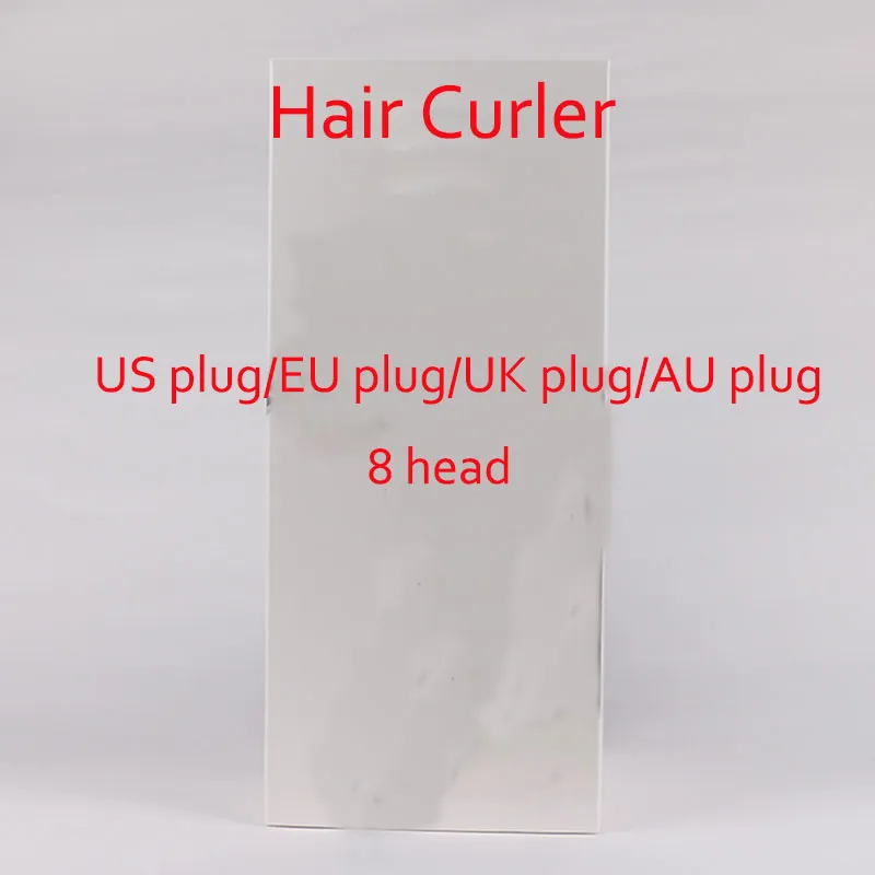 最高品質のヘアカーラープロフェッショナルサロンツールEU US US UK AUバージョン8ヘッドギフトボックス付き通常の髪のためのカーリングアイアン218T