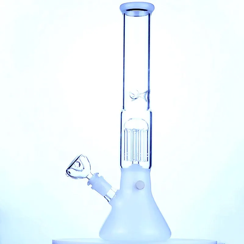 14 pollici narghilè Bong con filtro ad albero Filtro classico giada classica tubo di acqua in vetro bianco