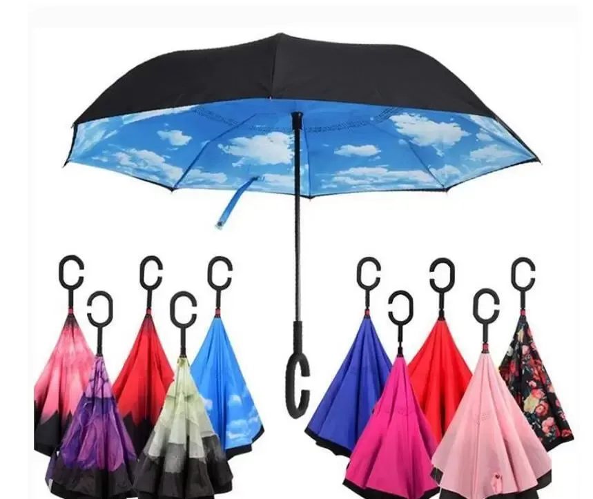 Household Sundries Home & Garden Drop Delivery 2021 Reverse Layer Inside Out Stand Windproof Umbrella Inverted Umbrellas Sea Shippin Gwb1145