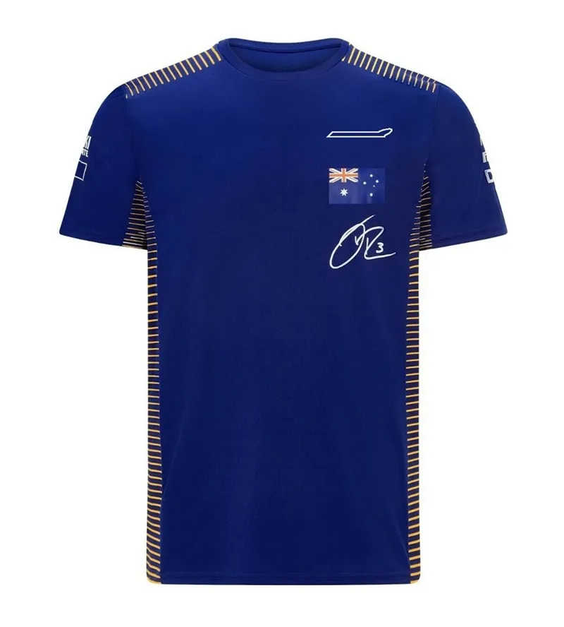 F1 T-shirt Fan de voiture chemise à manches courtes pour hommes et femmes équipe sports de plein air col rond costume de course personnalisable 2021 263h 8r61