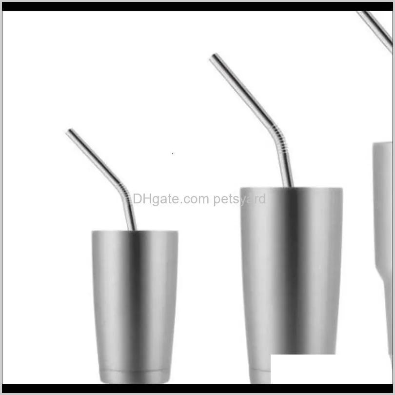 bend & straight stainless steel straw 6mm 8mm 12mm drinking straws 7