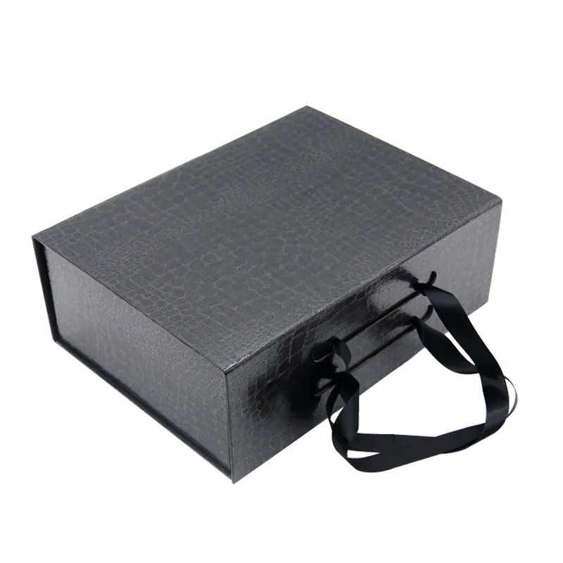 Spot customizable portable flip Gift Wrap folding box can be loaded with leather bags clothing shoes general packaging paper case