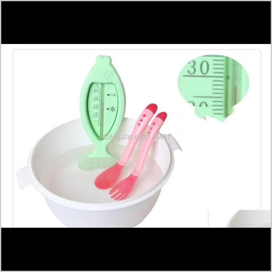 baby temperature sensing spoon and fork safety feeding flatware baby feeder utensils feeding home spoon tableware 3color