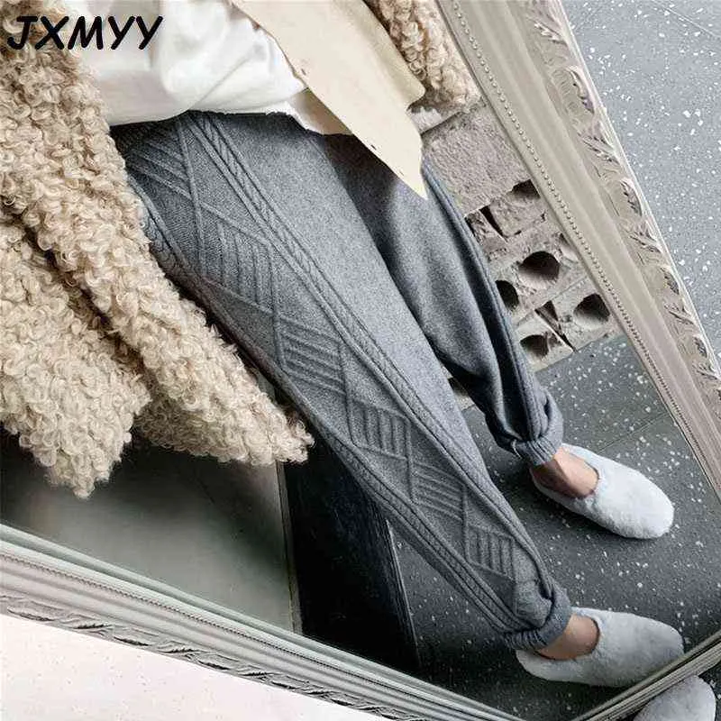 Winter Thicken Womens Harem Pants With Drawstring And Twisted Knit Chic And  Warm Femme Sweater Knitted Trousers 211105 From Lu006, $22.39