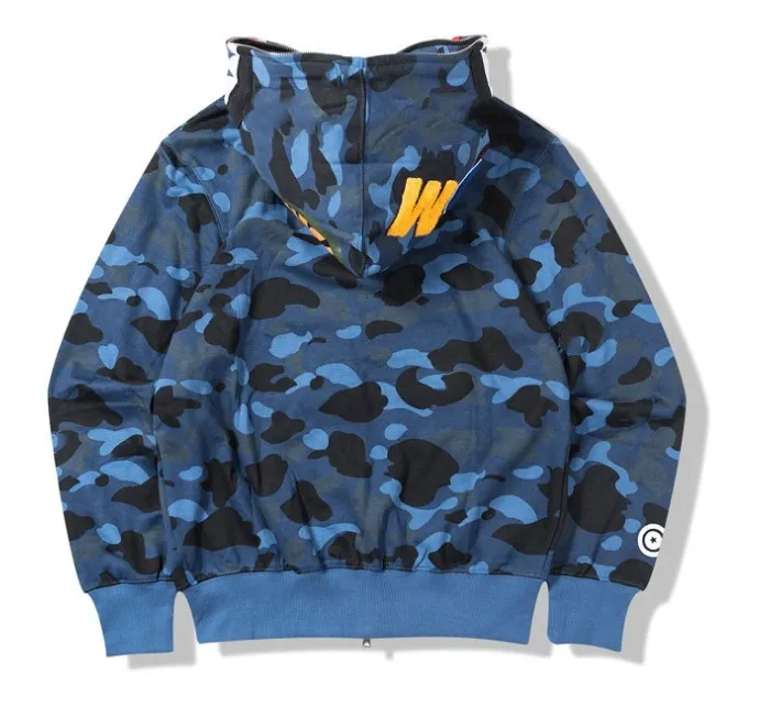 Erkek kadın spor kıyafeti ceket jogger eşofman kazak sweatshirt drake siyah hip hop kamuflaj hoodies erkek köpekbalığı ağız beş renk terry ceket