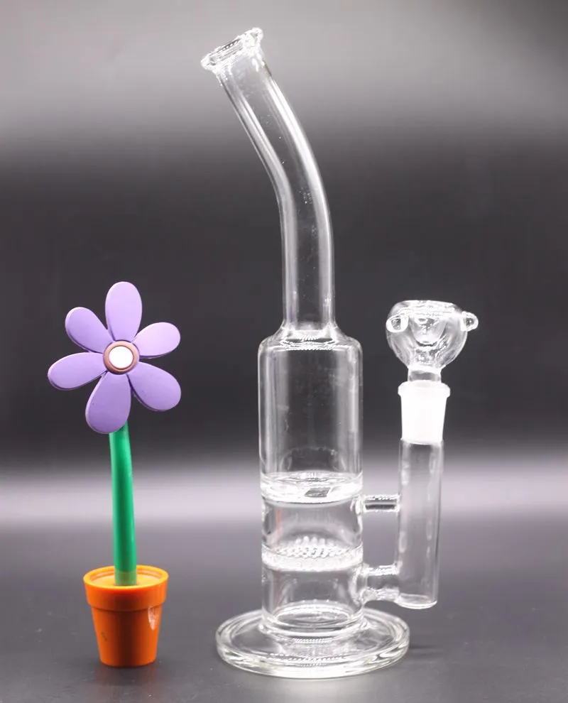 12 inch unieke glazen water bong waterpijpen inline perc Clear Water Pipe New Tall Heady DAB Rig met 14mm Kom