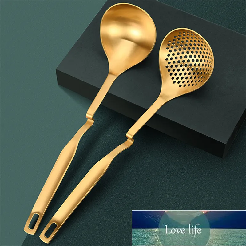 Long Handle Soup Ladle Spoon Skimmer Wall Hanging 304 Stainless Steel Sauces Buffet Spoon Tableware Cooking Utensils Tools Factory price expert design Quality