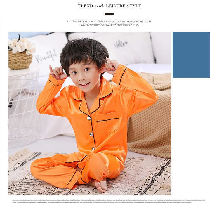 Girls Silk Cardigan Pajama Set Long Sleeve Cotton Sleepwear For Spring And Autumn Home Clothes Suit Kids Pyjamas 210729 From Chao08 11.04 DHgate.Com