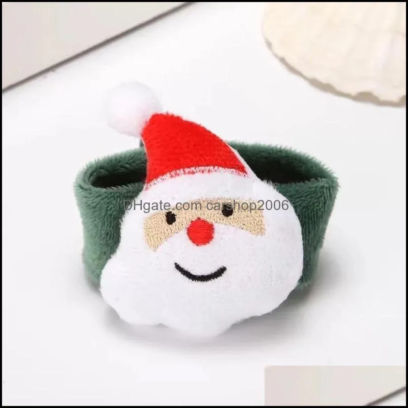 Christmas Clap Circle Toys Kids Favor Gifts Santa Claus Christmas Birthday Party Decor Theme Bracelet HWA7930