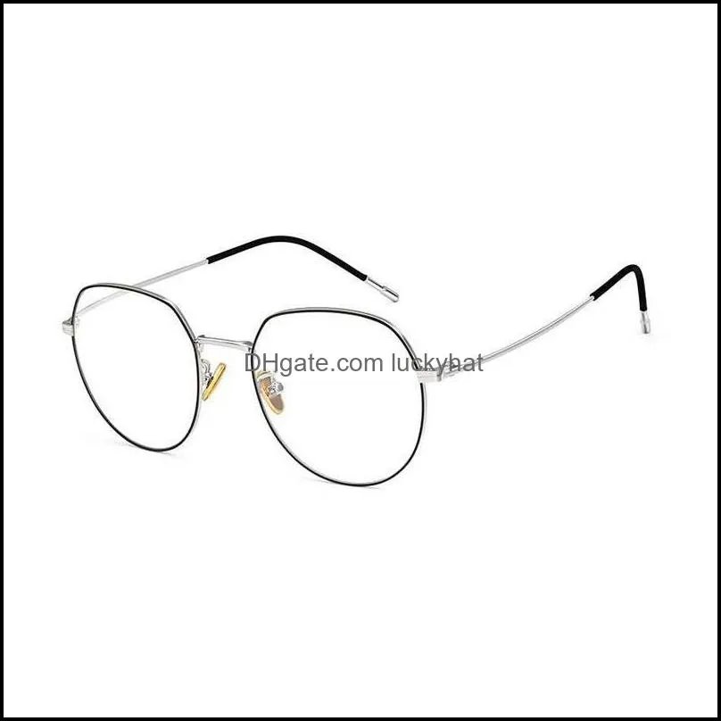 Glassses For Man And Woman Full Rim Pure Titanium Frame Eyewears Round Shape Anti-Blue Light Optical Spectacles Fashion Sunglasses