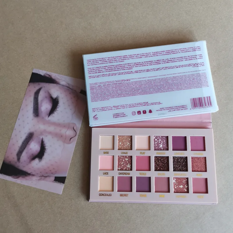 Skönhetsmakeup 18 färger Ögonskugga Naken paletter Matte Shimmer Eye Shadow Palette DHL