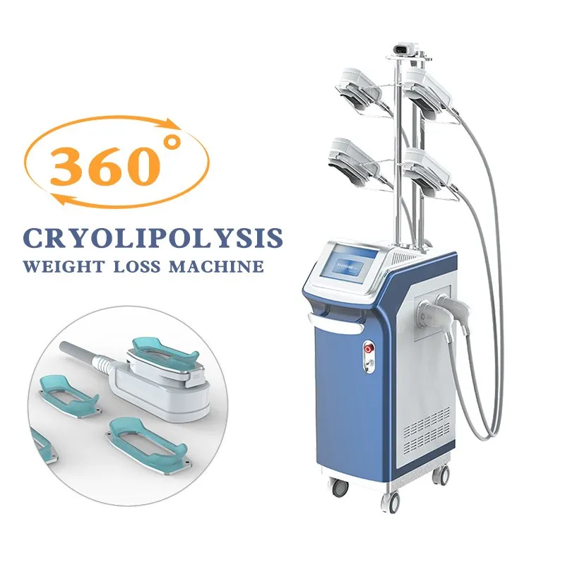 360 Cryolipolysfett Frysning Slimming Machine Cool Tech Sculpting5 Cryo Handtag Kroppsformning för dubbel hakbehandling och viktminskning