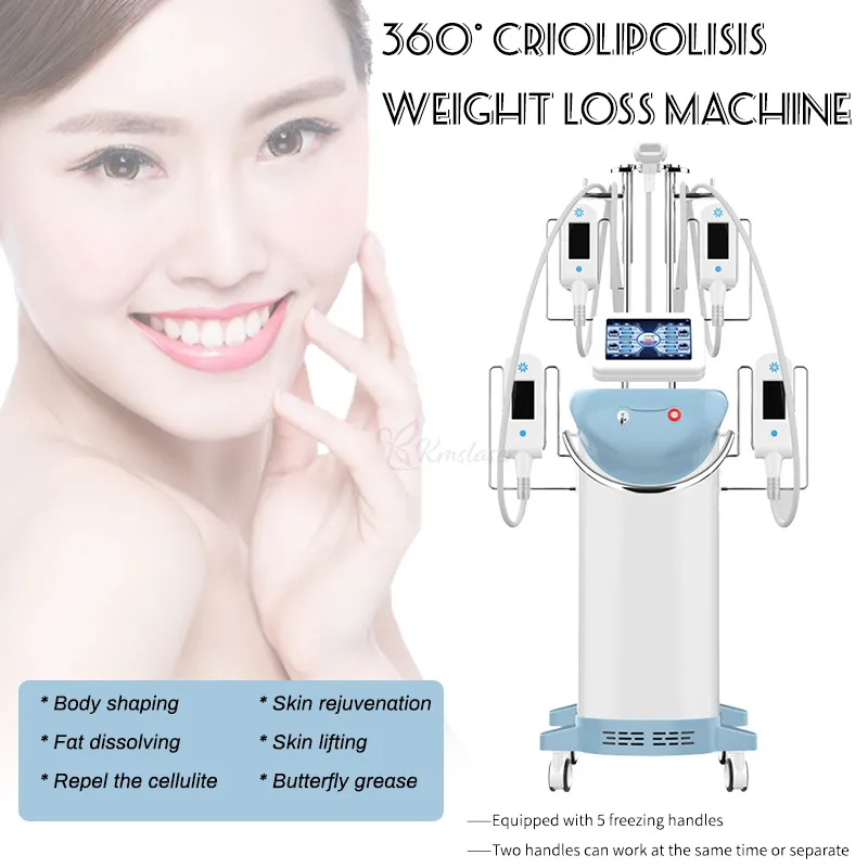 360 Cryolipolysis Brozing Machine с 5 Cryo Crackles двойной подбородок удалить оборудование для похудения тела