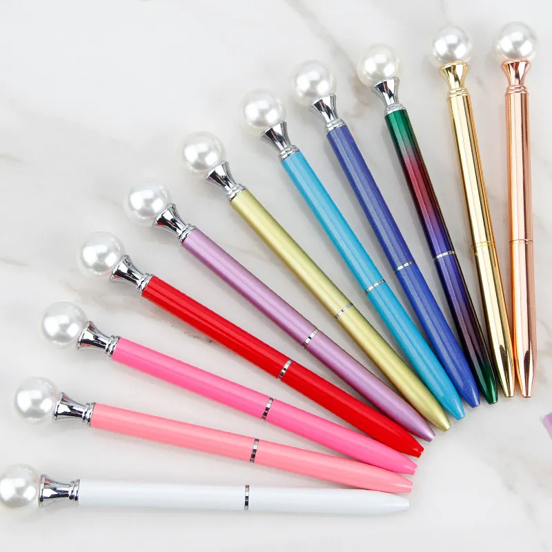 Fashion Simulation Pearl Ballpoint Pen Business Office Writing Pennor School Stationery Supplies