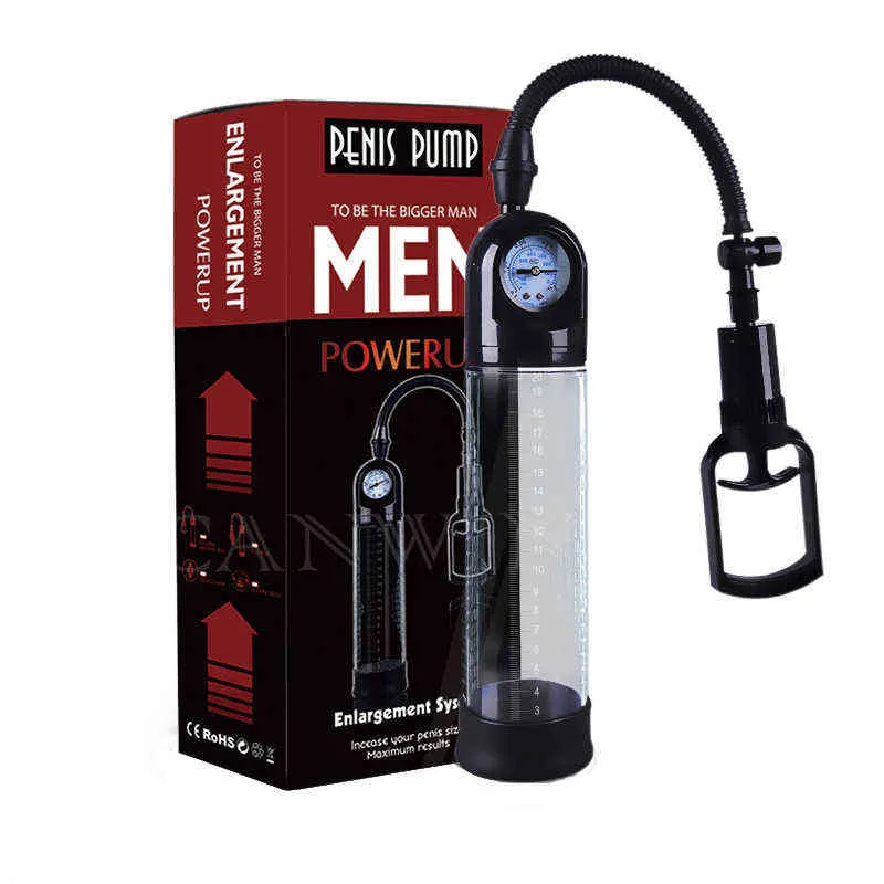 Brinquedos da bomba Ampliar pênis Ampliação do sexo Brinquedo para Homens Extensor Masculino Masturbator Dick Erection Adulto Produtos 18 1125