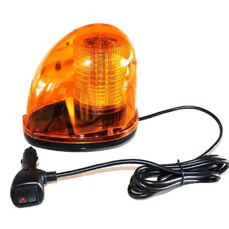 Gyrophare lumineuse stroboscopique de voiture à Led 12 W, lumière de secours ambre/rouge/bleu/violet, lampes de poche avec allume-cigare, aimant de montage, étanche