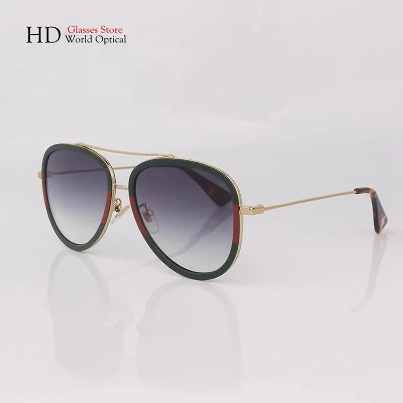 Sunglasses Fashion Brand Polit Retro 0062S Gradient Sun Glasses For Men'S UV400 Driving Eyeglasses Women Metal Vintage Eyewear