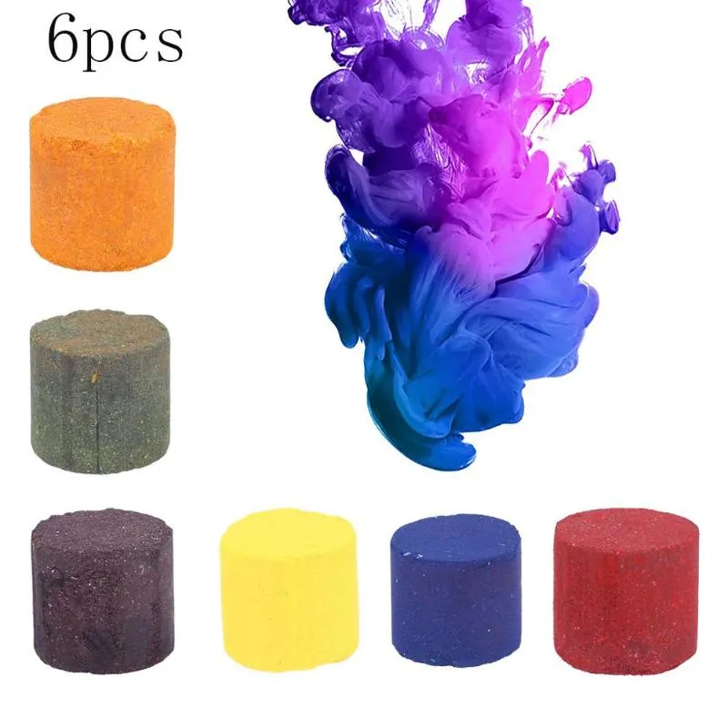 Décoration de fête 1/6 pièces pilules de fumée Combustion Smog gâteau effet bombe Portable pographie accessoire Halloween accessoires H5