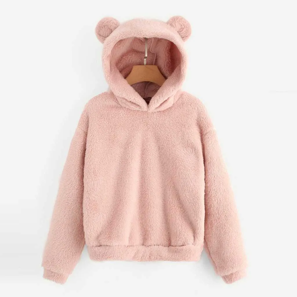 Fluffy hoodies for women cheap