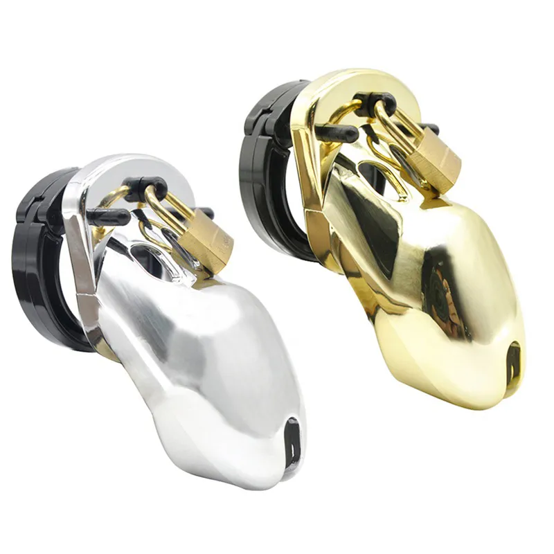 Male Chastity Cock Cages Plastic Light Penis Lock Device With Anti-off Ring Sex Toys for men
