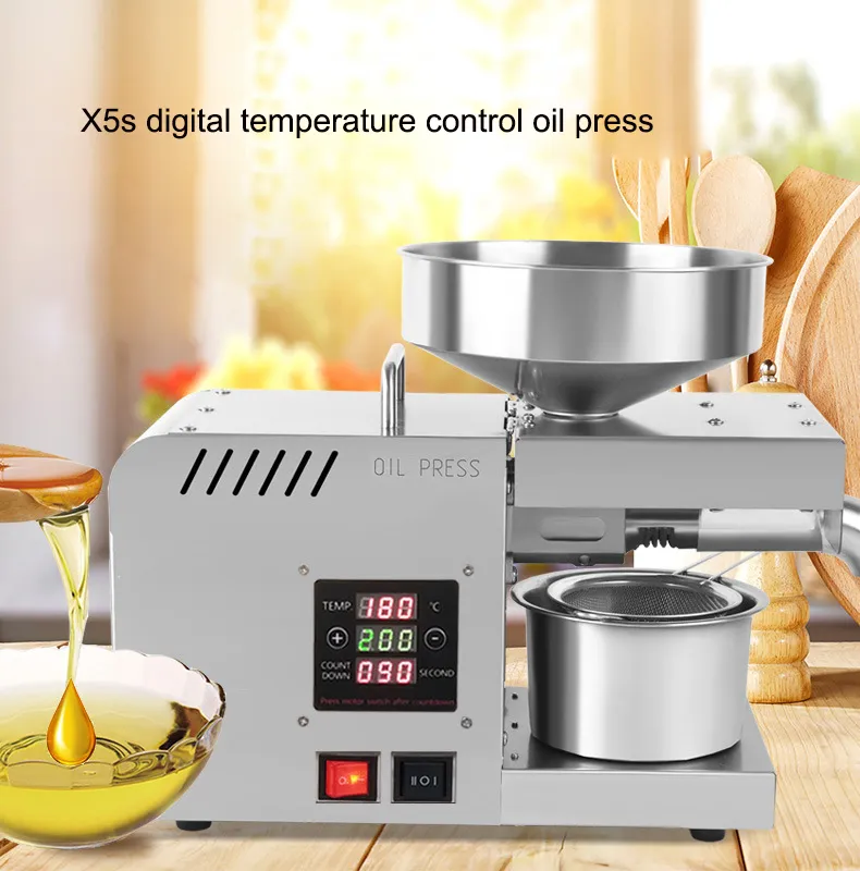 610 W Digitale Temperatur Öl Presser Steuerung Edelstahl Voll Automatische Haushalt Kommerziellen Großhandel X5S 110 V/220 V