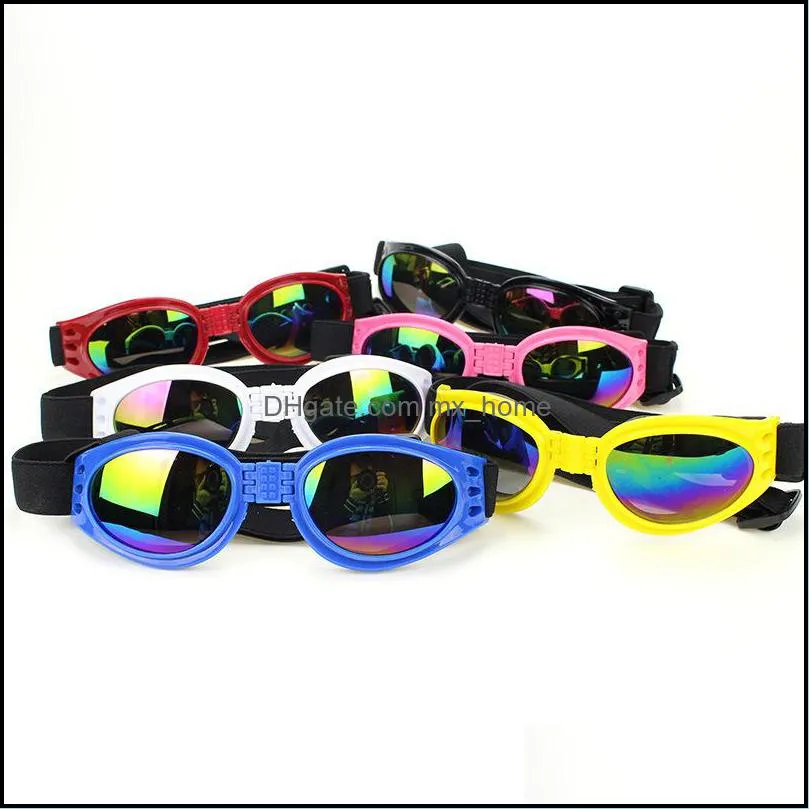 Dog Goggles Foldable Glasses Eye Wear UV Protection Waterproof Cat Sunglasses Pet Accessories 6 Colors JK2005XB
