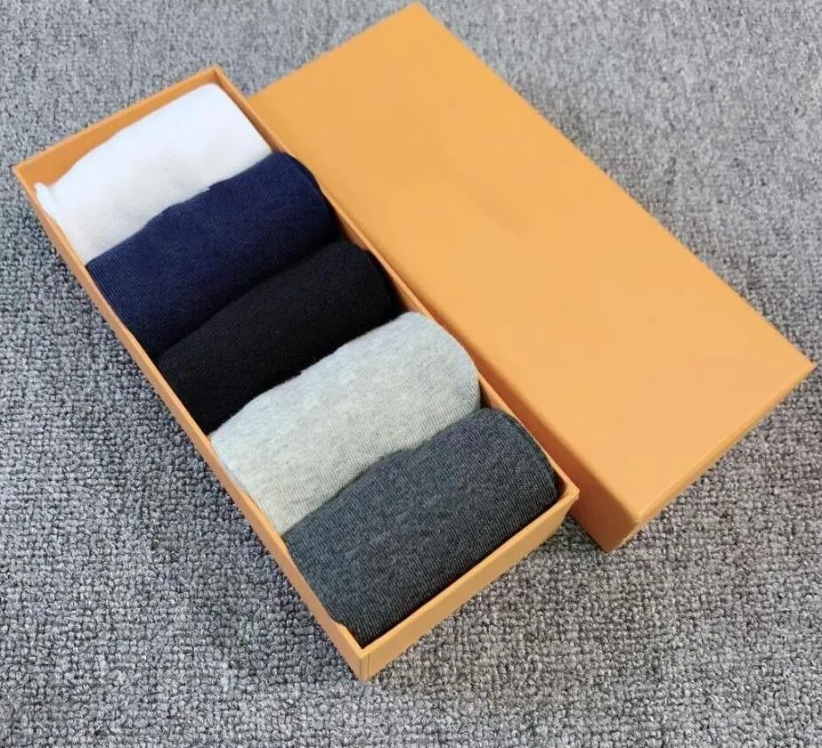 Skarpetki sportowe męskie 100% bawełniane całe kilka kolorów 5 kolorów Sock i w kształcie rurki z żółtym pudełkiem 291h