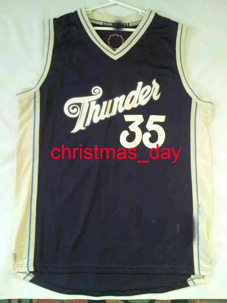 Cosido personalizado # 35 DURANT CHRISTMAS JERSEY Hombres Mujeres Jerseys de baloncesto juvenil XS-6XL