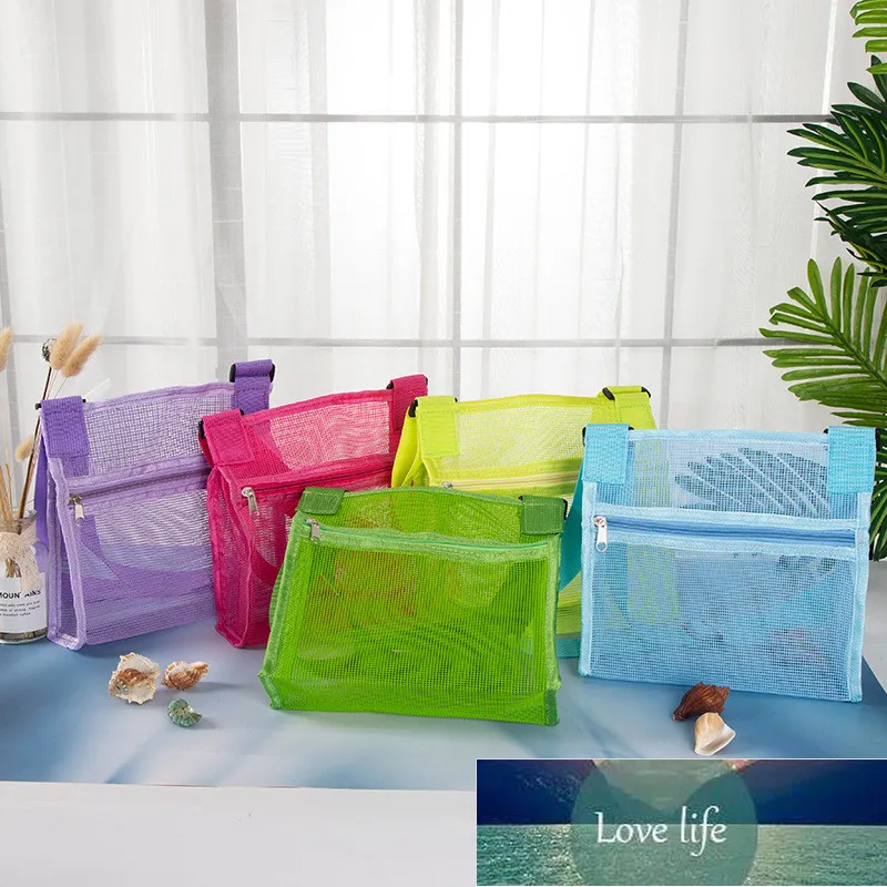 Childrens Beach Bag Toy Storage Color Mesh Beach Breathable Sea