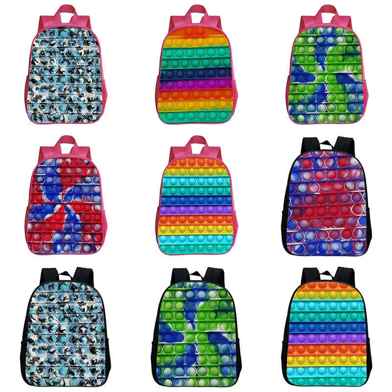 Rainbow Tie Dye Fidget Backpack Sensory Decompression Fidget Toy For ...