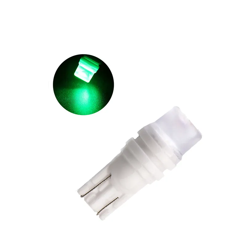 50ピース緑色のT10 W5W 5730ハイブライトセラミックスLEDの電球は194 168車のクリアランスランプライセンスプレート読み取りライト12V