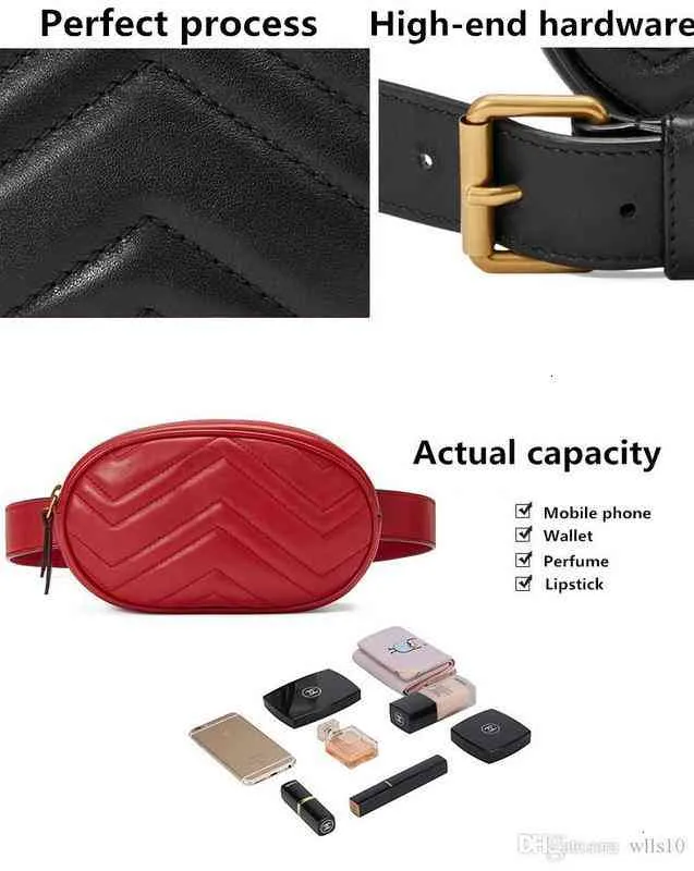 Women bag Leather Belt Bag handbags purses Waist Bag Top Zip Closure Leather Lining Come with Dust Bags 476434 18cm