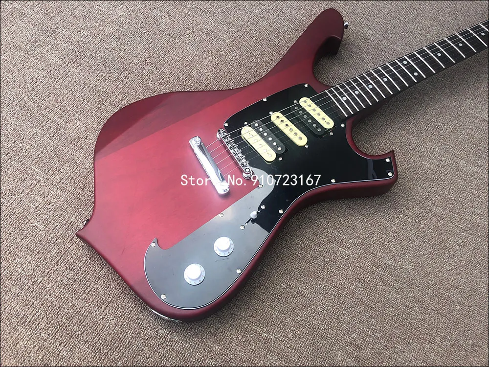 New Arrival High Quality Electric Guitar With Wine Red Matte Paint,Professional Performancefree 6String Guita