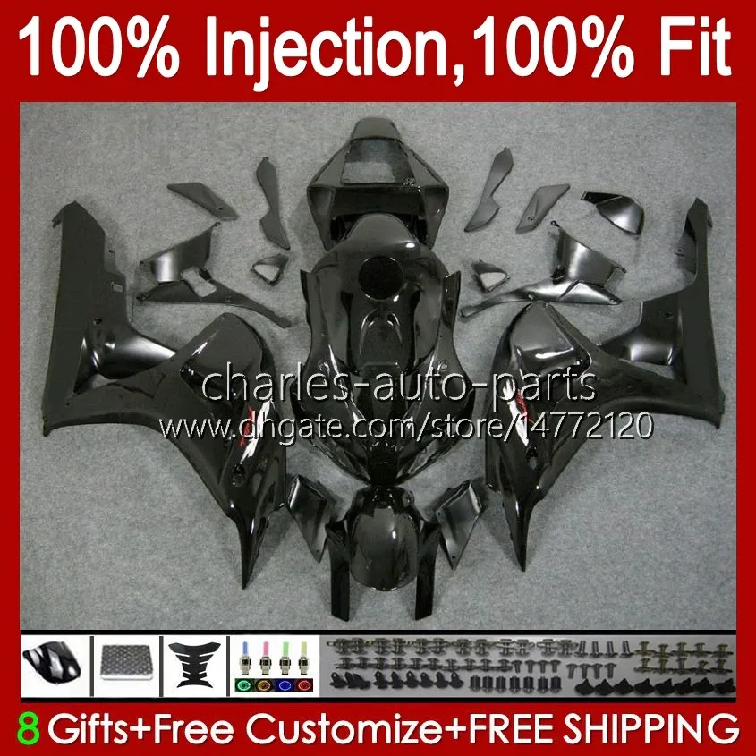 100%Fit Injection mold For HONDA Body CBR 1000 RR CC 1000RR 1000CC 06-07 Bodywork 59No.1 CBR1000 RR CBR1000RR 06 07 CBR1000-RR 2006 2007 OEM Fairing Kit glossy black